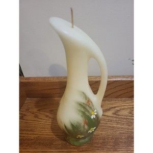 Vintage Chandelier Painted Pitcher Shaped Candle, Gatlinburg TN, New Old Stock,